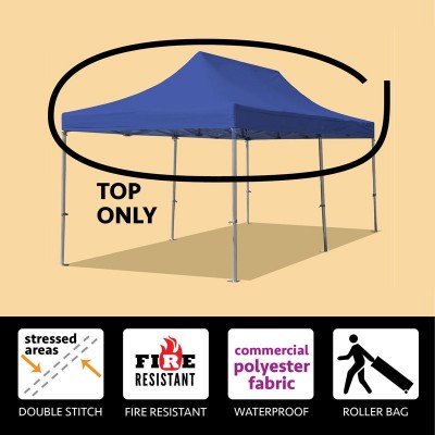 Party Tents Direct 10x20 50mm Speedy Pop Up Instant Canopy Event Tent Top ONLY, Blue   